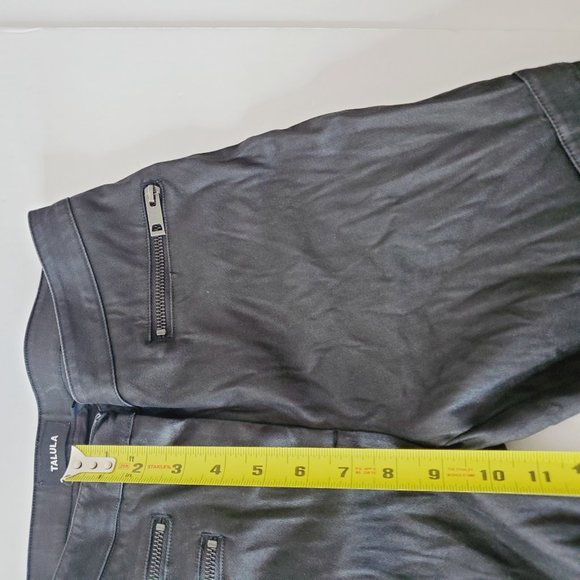 ARITZIA TALULA Coated Black Moto Skinny Pants - Picture 9 of 10
